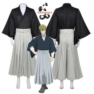 애니메이션 Jujutsu Kaisen Naoya Zenin 코스프레 의상 기모노 유니폼 복장 가발 세트 성인 할로윈 크리스마스 카니발 파티