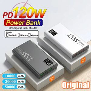 Xiaomi 원래 120W Powerbank 50000mAh 외부 예비 배터리 휴대용 충전기 iPhone 용 고속 충전 삼성 디지털 디스플레이 전원 은행