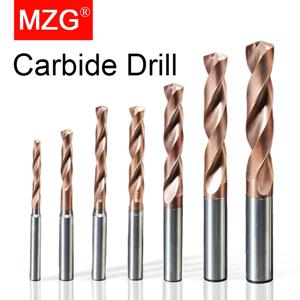 MZG 1pcs HRC55 텅스텐 카바이드 드릴 비트 0.5-14mm 슈퍼 하드 금속 가공 CNC 선반 기계 합금강 드릴링 도구