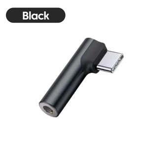 유형 C ~ 3.5mm 잭 헤드폰 오디오 어댑터 변환기 엘보우 L형 휴대폰 안드로이드 삼성 화웨이용