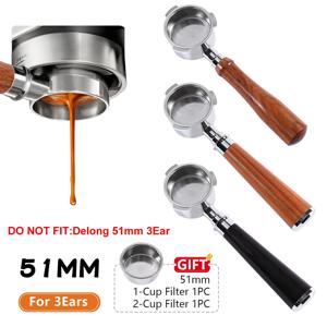 Homix H11 Oster Cecotec Hibrew 1 2Cup 교체 필터 바구니 에스프레소 메이커 액세서리 용 커피 바텀리스 포터필터 51mm