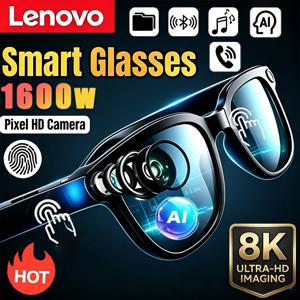 레노버 AI 스마트 카메라 안경 8K 사진 녹화 블루투스5.4 원격 제어 터치 번역기 음성 비서 무선 선글라스