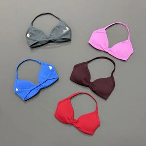 홀터 짐 브라 여성용 하이 서포트 백리스 스포츠 탑 심리스 통기성 요가 운동 러닝 피트니스 액티브웨어 언더웨어