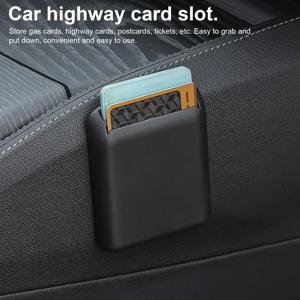 차량용 카드 정리함 접착식 내부 영수증 보관 슬롯 등록증 카드 홀더 (승용차, 세단, SUV, 트럭, 픽업트럭용)