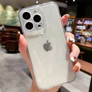 크리스탈 투명 소프트 실리콘 폰 케이스 아이폰 18 17 16 15 14 13 12 11 Pro Xs Max Plus Air Mini XR X 17e 16e 슬림 커버