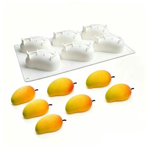 3D 망고 실리콘 케이크 몰드 - 식품 등급 디저트 베이킹 도구, 페이스트리 과일 무스 키친 파티 블루베리 몰드