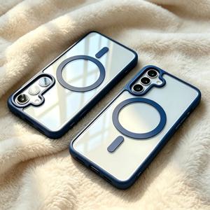 삼성 갤럭시 A57 A56 A55 A37 A6 A35 A26 A17 A16 A15 A07용 Magsafe 무선 충전 케이스 패션 투명 아크릴 커버