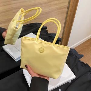 일본식 미니멀리스트 나일론 가방, 여성용 미니 귀여운 핸드백, 휴대용 토트백, 미니 통근용 핸드백