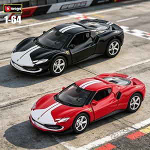 Bburago 1:64 FERRARI 296 GTB ASSETTO FIORANO Purosangue 자동차 모델 시리즈 어린이 크리스마스 소년 선물 장난감