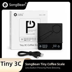 송빈/서치피인 Tiny2S Up Tiny3C 커피 스케일 미니 타이머 P 포함, 에스프레소 및 푸어오버용, 작은 브루 공간용