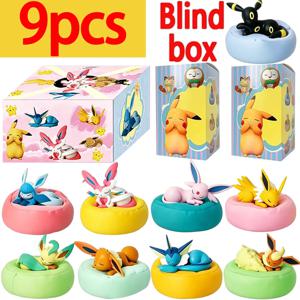 8cm 애니메이션 포켓몬 이브이 피규어 블라인드 박스 장난감 멀티폼 시리즈 PVC 모델 데스크탑 장식품 생일 크리스마스 선물
