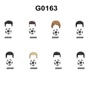 빌딩 블록 G0163 조립식 브릭 축구 선수 부품 선물
