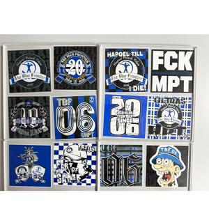 9*9cm 하포엘 페타 티크바 블루 프론티어 2006 울트라스 HPT 20년 기념 스티커 (가방, 컵, 벽, 냉장고용) HPSK001-012
