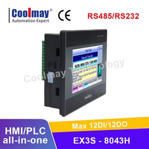 쿨메이 EX3S-8043H-24MT PLC/HMI 일체형 온도 컨트롤러 RS485 RS232 산업 자동화 컨트롤러
