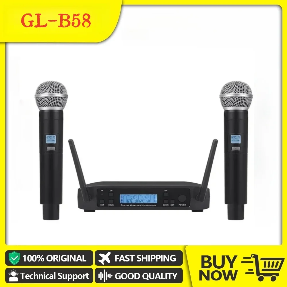 GL-4 무선 마이크 UHF 다이나믹 전문가용 교회 연설 교육 무대 공연용 640~690Mhz