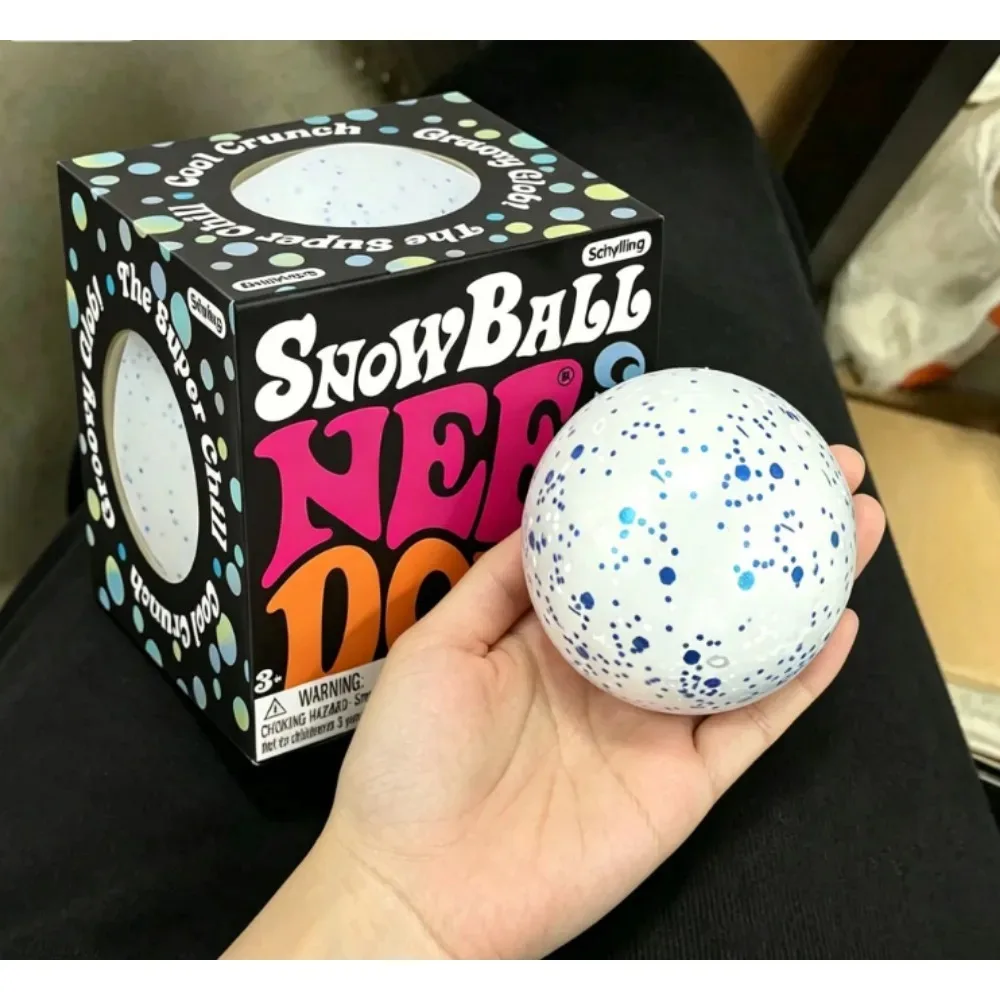 새로운 스노우볼 크런치 스퀴즈 스트레스 볼, 바삭바삭한 스퀴즈 피젯 감각 장난감, 성인용 불안 스트레스 해소 장난감, 참신한 선물