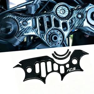 3D 탄소 섬유 소재의 상부 패널 스티커, 야마하 YZF-R3/R25(2014~2024)용, 삼성 필라 스타일의 입체 접착 보호 스티커