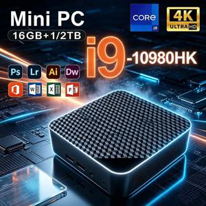 새로운 미니 PC 인텔 코어 i9 10980HK 게이밍 컴퓨터 8/16GB 램 1TB/2TB M.2 SSD WiFi 6 BT5.2 4K HD 휴대용 데스크탑 PC