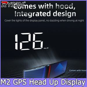    M2 유니버설 GPS HUD 자동차 속도계 프로젝터 속도 KMH 헤드업 디스플레이 자동차 USB 케이블 플러그 앤 플레이 GPS & 베이더우 시스템