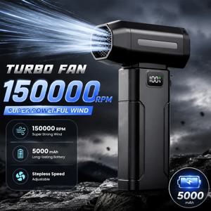 터보팬 150000RPM 고출력 제트 팬 에어 더스터 모터 가변 속도 먼지 제거 브러시리스 클린 도구 휴대용 에어 미니 블로워