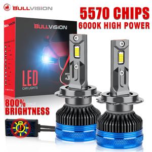 K5C H7 LED 30000LM 캔버스 헤드라이트 H1 H4 H11 9012 HIR2 H8 9005 9006 HB3 HB4 자동차 램프 안개등 고출력 6000K 5570 CSP 칩