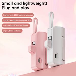 1 슬롯 18650/21700 배터리 케이스 5V DIY 보조베터리 키트 모듈(전화 패드용 타입-C 포트 포함) 끈으로 휴대용 충전 가능