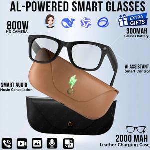 새로운 HD5-울트라 AI 스마트 안경 AI 실시간 번역 800만 화소 카메라 사진 및 비디오 녹화 300mAh 스마트 안경 2026