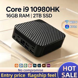 코어 i9 10980HK 미니 데스크탑 16GB DDR4 512GB M.2 NVMe SSD 트리플 4K 디스플레이 WiFi6 BT5.2 저소음 쿨링 홈 오피스 프로 PC