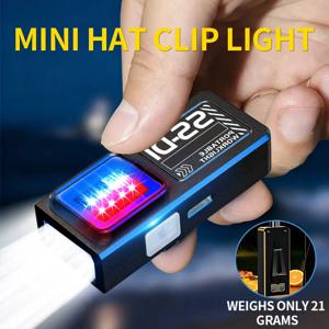 미니 COB LED 손전등 USB C 충전식 강력한 작업등 클립 자석 방수 EDC 캠핑 워킹 포켓 램프