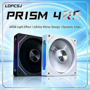PRISM 4 RS 12cm ARGB 4핀 컴퓨터 케이스 팬, 조용한 냉각, 12V, 대용량 공기 흐름, 1200RPM, 데스크탑 게이밍 PC 조립용