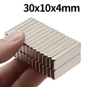 30x10x4mm 초강력 네오디뮴 자석 N35 NdfeB 영구 자석 블록 강력한 자석 냉장고용 자석