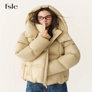 FSLE 2026 겨울 신상품 여성용 하이라이트 클라우드 시리즈 다운 재킷 라글란 슬리브 루즈 코쿤 모양 따뜻한 캐주얼 퍼퍼 아우터웨어