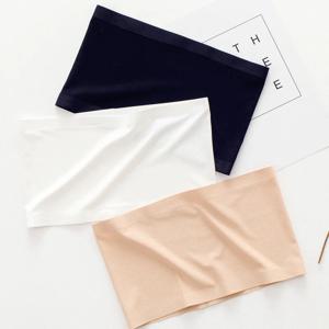 SP & CITY 여름 여성 모달 Bandeau 탑 솔리드 통기성 Strapless Bra Bandeau Soft Seamless Women 캐주얼 탱크 크롭 탑