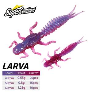 2019New 도달 소프트 미끼 부드러운 플라스틱 미끼 유충 6cm/5cm 부동 민물 Swimbaits 낚시를위한 실리콘 소프트 미끼 웜