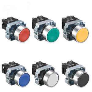 순간 푸시 버튼 스위치, 소형 원형 평면 패널, XB2-BA31 XB2-BA42 ZB2-BE101C 102C, 22mm, 10A, 240V ~ 3A
