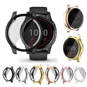 Garmin Venu 2/2S/3/3S/2 Plus용 도금 보호 케이스 Garmin Vivoactive 4/4S 밴드용 소프트 TPU 쉘 커버 스크린 프로텍터