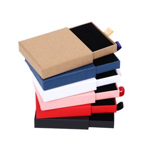 10Pcs 새로운 도착 얇은 크래프트 종이 서랍 보석 포장 인사말 카드 목걸이 팔찌 선물 패키지 케이스 상자 Dropshipping