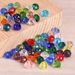 Rondelle 면 크리스탈 유리 느슨한 스페이서 비즈, 보석 제작 결과물용 도매 대량 로트, 3x2mm, 4x3mm, 6x4mm, 8x6mm, 10x7mm