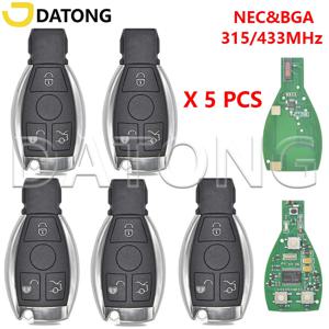 Datong World 5 개/몫 자동차 원격 키 메르세데스 벤츠 A C E S 클래스 315MHz 433MHz NEC$BGA 비 지능형 빈 키 교체