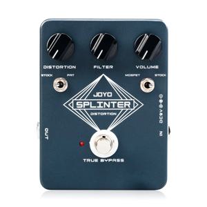 JOYO JF-21 스플린터 클래식 디스토션 기타 페달 퍼즈 및 디스토션 이펙트 페달(디스토션/필터/볼륨 노브 포함)