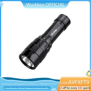 Wurkkos DL10R 스쿠버 다이빙 토치 XHP70.2 LED 손전등 4500lm 21700 USB-C 충전식 로터리 스위치 자기 제어