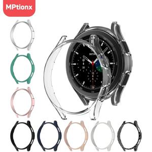 삼성 갤럭시 시계 4 클래식 42mm 46mm PC 케이스 용 시계 커버 시계 6 클래식 43 47mm 용 전방위 보호 범퍼 쉘