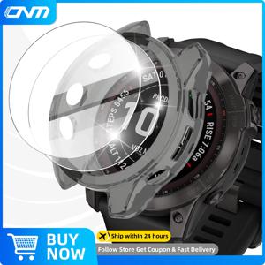 Garmin Fenix ​​8 7X 6X Pro 7 6 7S 6S 5 5S Solar AMOLED 화면 보호기 강화 유리 및 보호 케이스 액세서리 용 유리 + 케이스