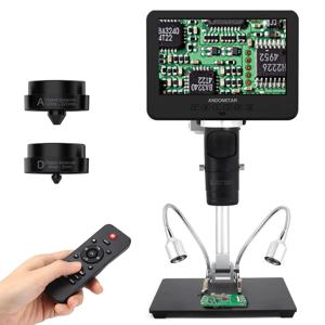 안돈스타 AD246S-M IPS LCD UHD 2160P HDMI 디지털 현미경, 2000배 확대, 3개의 렌즈 포함, PCB, SMD, 휴대폰 수리, 납땜 작업에 적합