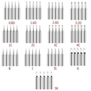 5Pcs 900M-T 납땜 인두 팁 비트 IS/I/B/K/SK/2.4D/3.2D/1C/2C/3C/4C 무연 용접 팁 헤드