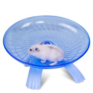 애완 동물 햄스터 러닝 휠 음소거 비행 접시 스틸 액슬 휠 러닝 디스크 장난감 케이지 작은 동물 햄스터 액세서리