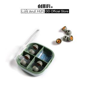 DD ddHiFi ST35 D-팁 IEM 이어팁, 교체용 실리콘 이어버드 팁, 보관함 포함, S, M, L 또는 혼합 크기, 3 쌍