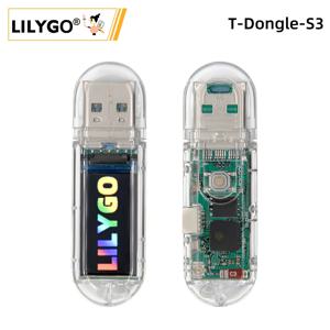 릴리고 ®   T-Dongle-S3 & T-Dongle-C5 ESP32-S3 또는 ESP32-C5 개발 보드(화면 동글 포함) 0.96인치 LCD 디스플레이 WiFi 블루투스 TF 카드