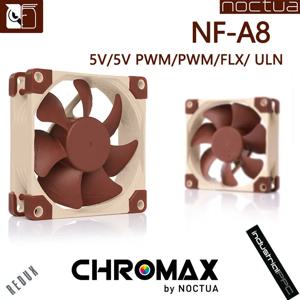 Noctua NF-A8 컴퓨터 냉각 팬, PC 케이스용 PWM 저소음 라디에이터 팬, CPU 쿨러 팬 교체, 80mm, 12V, 5V, 3 핀, 4 핀