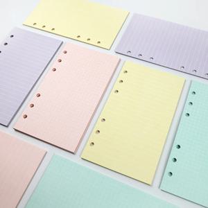 2026 40매 카와이 A5 A6 루즈리프 노트 리필 스프링 바인더 인덱스 용지 내지 페이지 데일리 플래너 라인 그리드 블랭크 아젠다